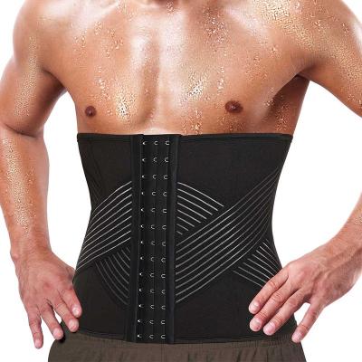 China Sports Waist Trainer Men Waist Trainer Sauna Waist Cincher Trimmer Slimming Body Shaper Neoprene Sweat Belly Belt Corset Gym Burning Fat Belt for sale