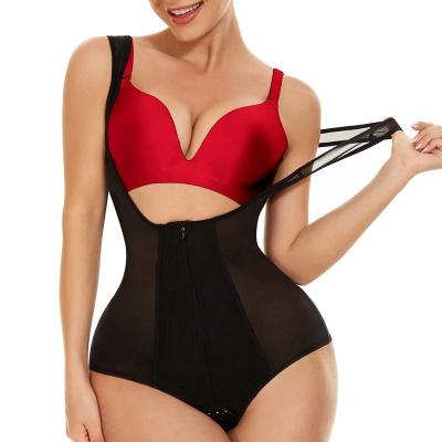 China Waist Shapewear Body Shaper Zipper Viable Women's Adjustable Nylon Corset Slim Body Shaper Gym Workout Weight Loss Body Suit Trimmer for sale