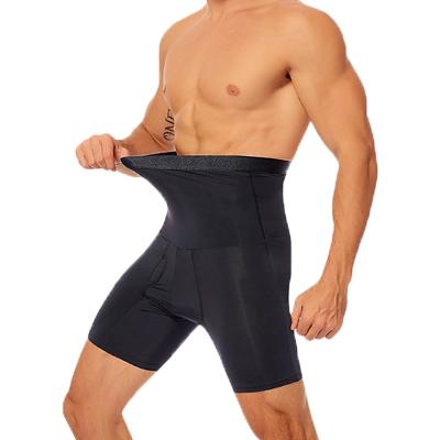 China Spandex/Polyester Mens High Waist Slimming Underwear Body Shapers Tummy Control Shorts Trinner Seamless Weight Loss Waist Tummy Short Pants for sale