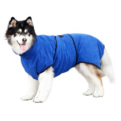 China New Stocked Bathrobe For Dog Drying Towel Microfiber Quickly Absorbing Cat Hood Pet Bath Towel Grooming Water Bath Towel Dog Product for sale