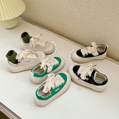 China New Design Rubber Children's Simple Canvas Shoes Thick Rubber Children's Sole Casual Shoes for sale