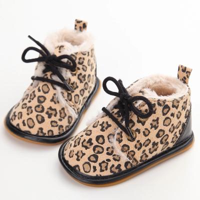 China Flat Shoes Fancy Winter Baby Walking Design Plush Toddler Warm Casual Boots for sale