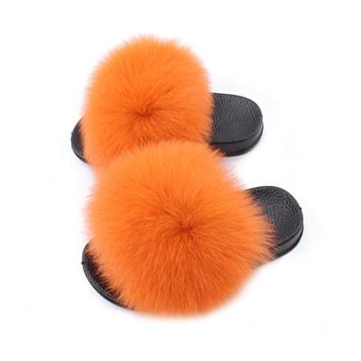 China Latest Design Fur Baby Kids Flat Slipper Flat Slippers Wholesale Shop for sale