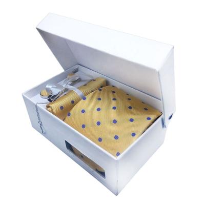 China Custom High Quality Wedding Ties Set For Men Hand Made 4 Piece Silk Tie Cufflink Gift Set CTS001-1 for sale