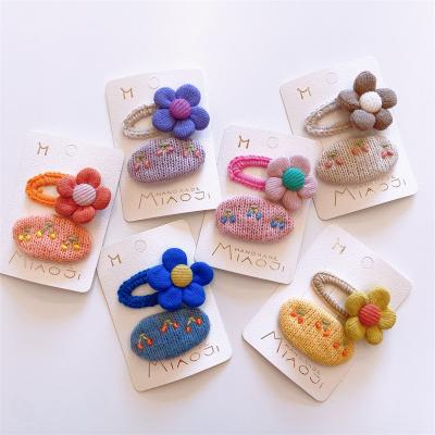 China Wholesale Children's Autumn Winter Fancy Floral Hair Clips from Japan Boutique and Korean Style Korean Design for sale