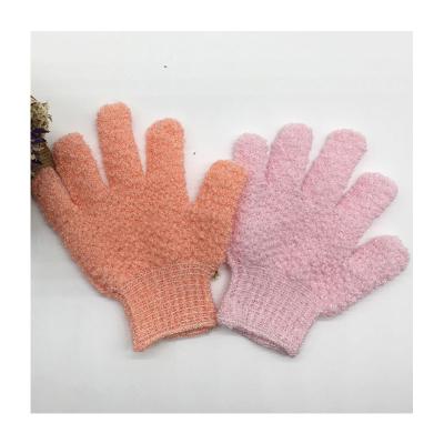 China Factory Custom Nylon Gloves Eco - Friendly Are Abrasion Resistant And Washable Exfoliating Gloves for sale