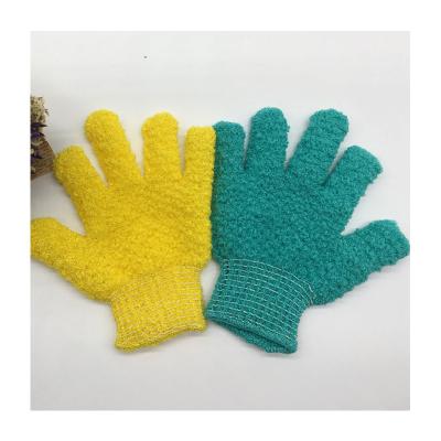 China Specials Five-Finger Eco-Friendly Nylon Bath Gloves Non-Irritating Exfoliating Gloves for sale