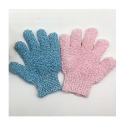 China Eco - Friendly Five - Finger Gloves Multi - Scene Eco - Friendly Nylon Use Exfoliating Gloves for sale