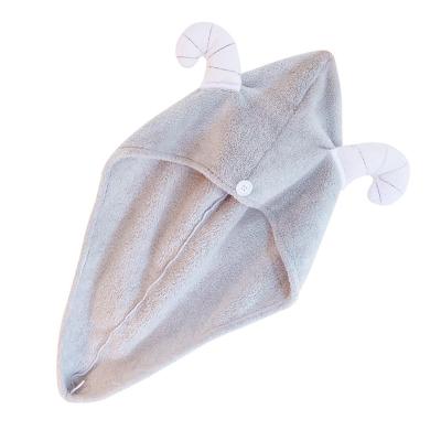 China Factory Professional Custom QUICK DRY Coral Fleece Hair Towel Drying Hair Towel Animal Styling Quick Towel for sale