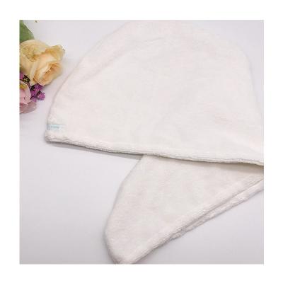 China Wholesale QUICK DRY Hat Wholesale Solid Color Fleece Material Hair Turban Coral Towel for sale