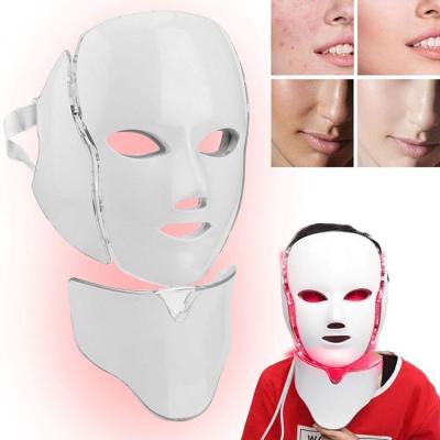 China 7Color Pigment Removal Led Face Mask Beauty Skin Rejuvenation Photon Light Wrinkle Acne Removal Facial Led Face Mask With Light Therapy Function for sale