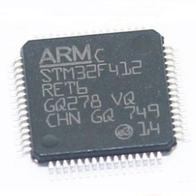 China ARM New STM32F412RET6TR IC MCU LQFP64 MCE All Original Original Microcontroller STM32F412RET6 Series FLASH IC Chip for sale