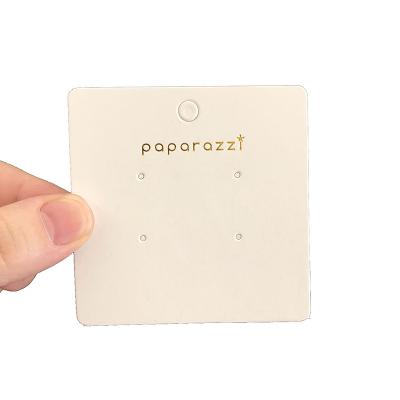 China Waterproof Hair Clip Paper Clip Earrings , Card Tag Wrapping White Plain Square Paper for sale