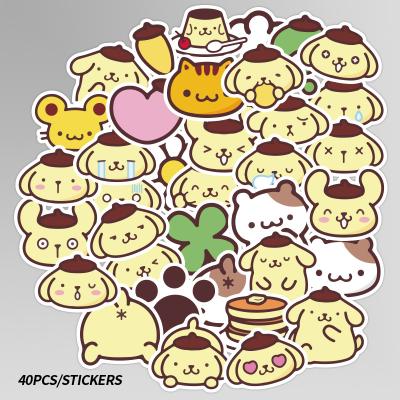 China Hand Decorative Cute Dog Pudding Cartoon Sticker Waterproof Fridge Stickers for sale