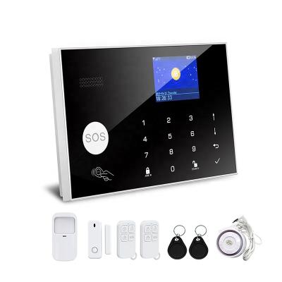 China Factory Price Wholesale Home Security Alarm GSM WIFI Home Security Fire Wireless Burglar Tuya Alarm System For Home for sale