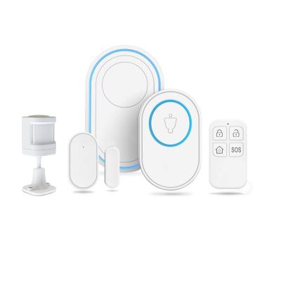 China Home Security Alarm System 433mhz Wireless Smart Tuya Alarma Wifi Home Burglar Siren Doorbell Mode Detector Works with Alexa and Google Home for sale