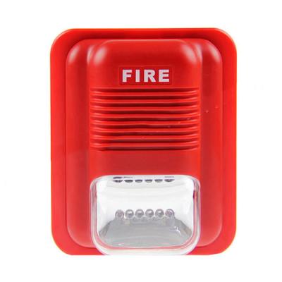 China Conventional Fire Alarm Strobe Sounder Wired Sound Alarm Strobe Light Siren Horn 12.5(L)*12.5(W)*5(H)cm for sale