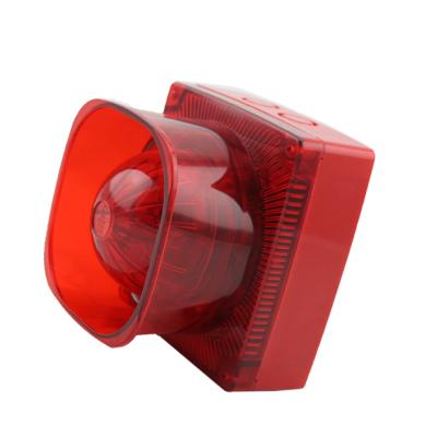 China Sounder Fire Alarm System 24v Strobe Light Alarm Siren Horn 127*121*101mm for sale