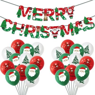 China 1Set Latex Merry Christmas Banners Christmas New Year Party Decoration Supplies Santa Claus Snowman Christmas Latex Balloons for sale