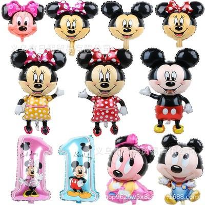 China Festival Decoration 3D Mickey Minnie Mouse Aluminum Foil Balloons Donald Duck Elsa Princess Balloons Kids Gifts Party Decorations Supplies for sale