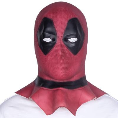 China 100% Natural Latex Deadpool 3D Mask Full Face Realistic 28*40cm for sale