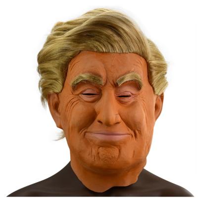 China Orange Face Celebrity Rubber Masks Former President Adult Unisex for sale