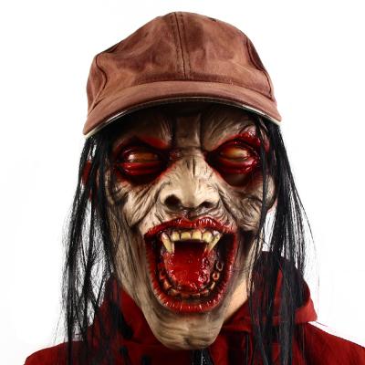 China Scary Bloody Latex Costume Masks Unisex Realistic For Halloween for sale