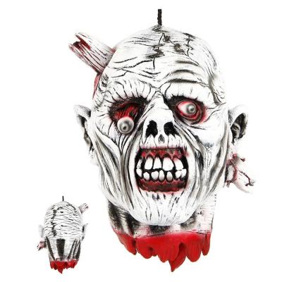 China Haunted Horror House Halloween Props Bloody Zombie Head For Party for sale