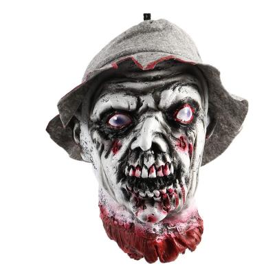 China Bloody Halloween Scary Realistic Zombie Head For Entertainment for sale