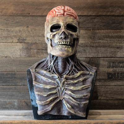 China Realistic Creepy Skull Skeleton Latex Mask Full Head Cosplay for sale