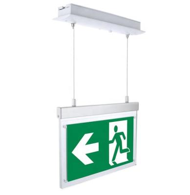 China Recessed And Hanging Safety Led Emergency Exit Sign Lighting 3 Year Warranty for sale