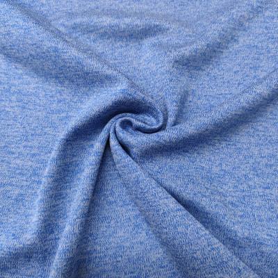 China Handfeeling Color Polyester Cation Jersey Fabric Soft Blue 100% Shrink-Resistant Gym Wear Knitted Fabric for sale