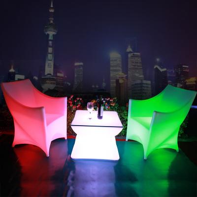 China Modern Hot Cool Summer Remote Control Color Changing Nightclub Waterproof Outdoor Plastic Led Glowing Chair for sale