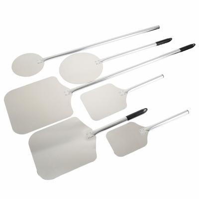 China Factory Direct Sale Sustainable Aluminum Pizza Peels Square And Long Round Shovel Handle Turning Tool Kits for sale