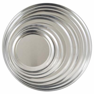 China Food Grade 1060 Aluminum Alloy 32cm Sustainable Pizza Pan Tray With Wide Rim for sale