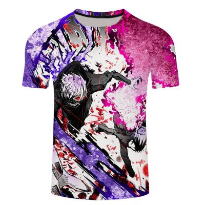 China Anti-wrinkle Japanese Anime Jingdong Ghoul 3D Printed Shirt For Men Casual Harajuku Style 3D Printing Shirt From Top 2021 Mens Streetwear for sale