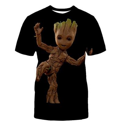 China Popular Anti-Wrinkle Groot Marve Movie 3D T-shirt Copy For Mens Womens Hip Hop Clown T Shirt for sale