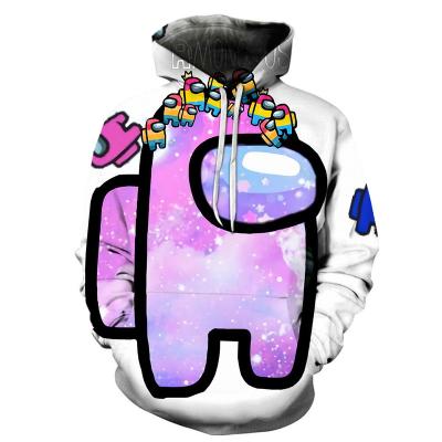 China Viable Among Us OEM Customized Rhinestone Sport Plus Size Color Blocking Custom Casual Oversized Kids Hoodie for sale