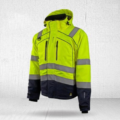 China Adult Carnival Costume High Visibility 2 In 1 Winter Jacket Anti-Static Anoraks Hi Vis Outerwear Workwear EN20471 Safety Coat Hi-Vis for sale