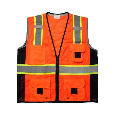 China 2022 New Style Mesh Band Hi Strength Vest OEM ODM Safety Construction Costume 2022 Carnival Multi Pockets Safety Adult Reflective Cool Vest Work Fluorescent for sale