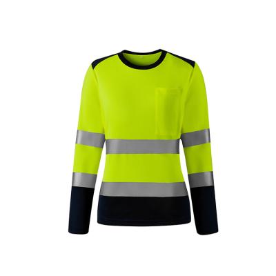 China Wholesale Water Proof Road Traffic Safety Clothing Summer Management Overalls Custom Reflective Long Sleeve Staff T-shirt Reflective Jacket for sale