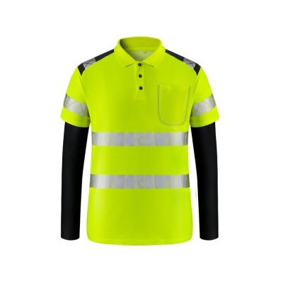 China 2022 High Quality Water Proof Durable Using Various Safety Reflective Outdoor Sports Long Sleeved Polo Shirt for sale