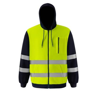 China 2022 Water Proof Factory Supply Cheap Reflective Two Tone Zippered Hoodie for sale