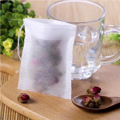 China Portable; Durable Custom Disposable Cotton Linen Filter Paper Heat Sealing Drawstring Sachets Tea Bags for sale