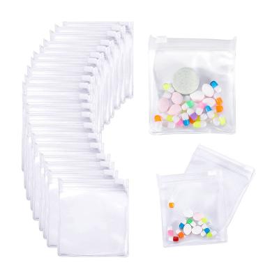 China Recyclable Reusable Travel Portable Pill Pouch Bags Self Sealing Zippered Bag Plastic Pouch Daily Medicine Storage Pouches for sale