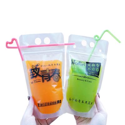 China China Manufacturer Liquid Packaging Drink Disposable Pouch With Straw for sale