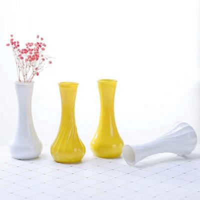 China New Hyacinth Vase With Color Home Glass Jar Flower Vase Modern Classic/Postmodern Fashion Glass Decor for sale