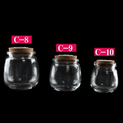 China Festival Instant Glass Bottle With LED Light Wooden Lid Handmade Craft for sale