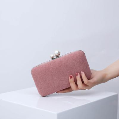 China Factory Design Pearl Button Party Bag JANHE Luxury Small Stone Square Pattern Square Eveninng Cross - Body Bags Elegent Vintage Handbags Evening Clutches for sale