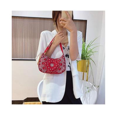 China Bandana Printing Fashion Phone Purse Package Bag Feminina Cross - Body Bag Canvas Ladies Stylish Handbags Pinch For Women for sale